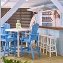Set 40" Prem Sq Pub Table w/4 Classic Pub Arm Chairs