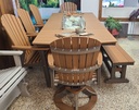 Set * 8' Fire table w benches & Chairs * Natural Finish