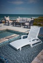 Chaise Lounge w/Hidden Wheels, St. Tropez Collection