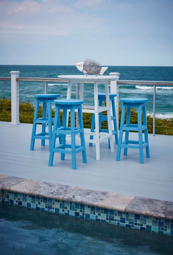 Set 40" Round Pub Table w/4 Barstools