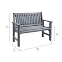 4 ft Garden Bench, Generation Line