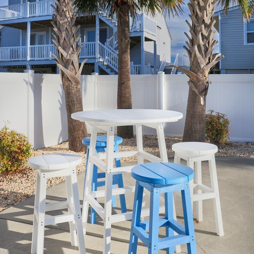Set 40" Round Pub Table w/4 Barstools