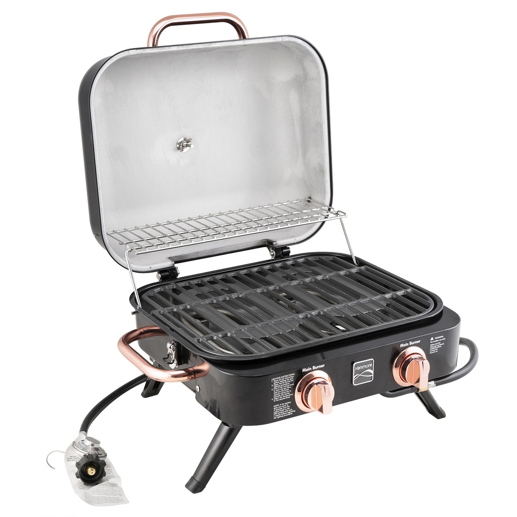 Kenmore 2 Burner Retro Tabletop Gas Grill, 