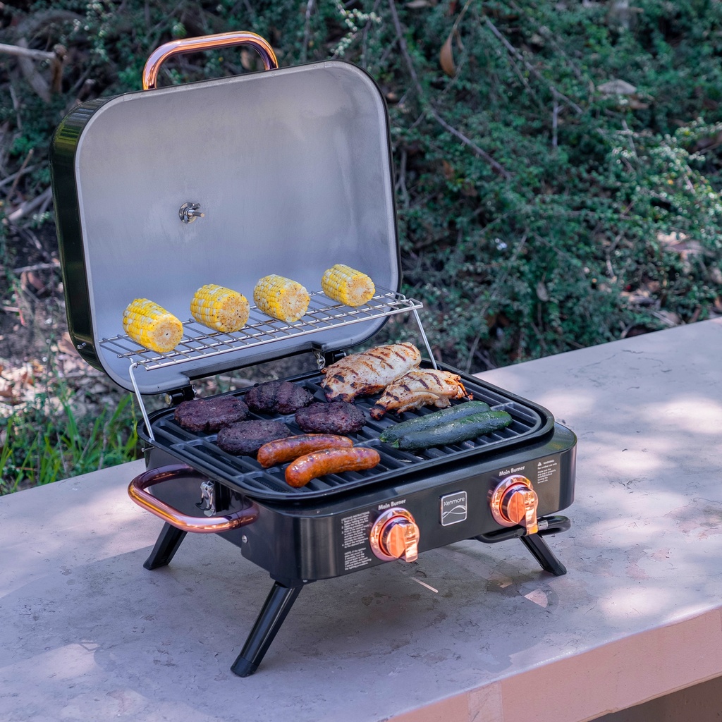 Kenmore 2 Burner Retro Tabletop Gas Grill, 