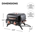 Kenmore 2 Burner Retro Tabletop Gas Grill, 
