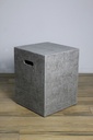 Elementi-Square Tank Cover, Textured Light Grey