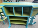 Anchor Boat Bar Set w/4 Swivel Bar Stools, Lime & Aruba