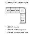 DSS.SLS * L-Shape Sectional, Stratford Collection