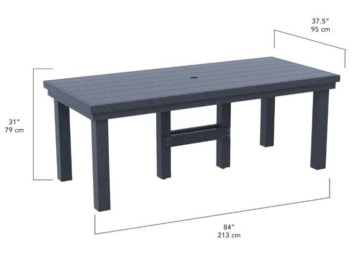 SET 7' (84") Napa Dining Table 6-8 Seating
