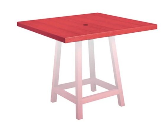 Hot Buy * 40" Square Premium Pub Table with 4 Classic Arm Chairs, Red  