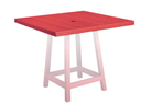 Hot Buy * 40" Square Premium Pub Table with 4 Classic Arm Chairs, Red  