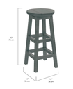 Hot Buy * 40" Round Pub Table w/ 4 Bar Stool, Red 
