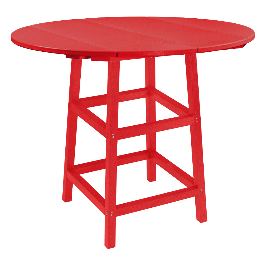 Hot Buy * 40" Round Pub Table w/ 4 Classic Arm Chairs, Red