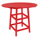 Hot Buy * 40" Round Pub Table w/ 4 Classic Arm Chairs, Red
