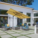 Treasure Garden 10' Square Cantilever Umbrella + Base