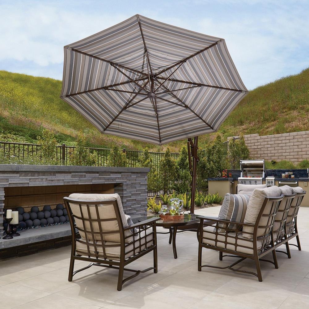 Treasure Garden 11' Octagon Cantilever Umbrella w/Base