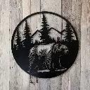 GWACT99229 * Bear Metal Wall Art