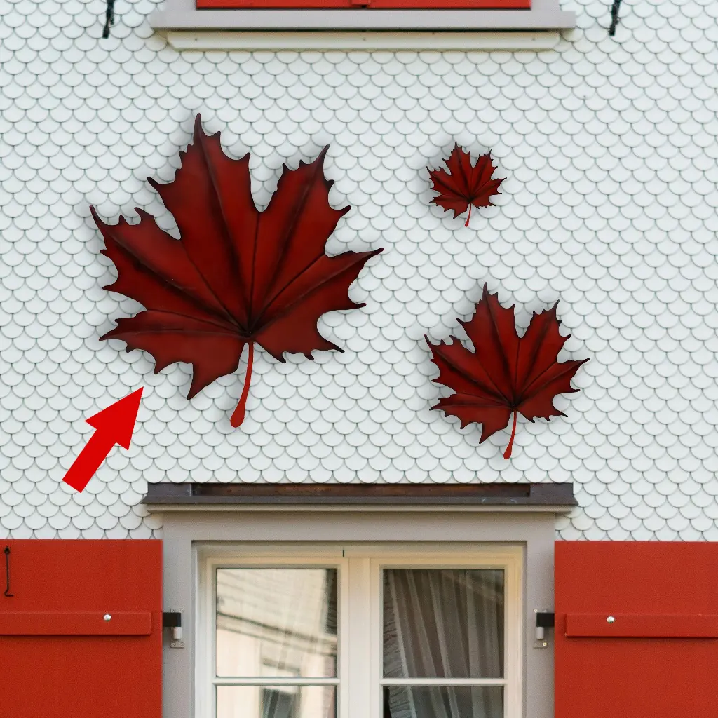 GW * Hanging Canadian Maple Leaf 17"