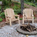 Adirondack Log Chair, White Cedar