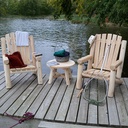 Adirondack Log Chair, White Cedar
