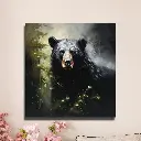 GW * Black Bear Painted Canvas Print