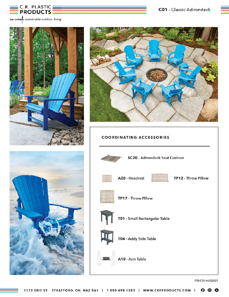 C01 * Classic Adirondack Chair, Generation Line