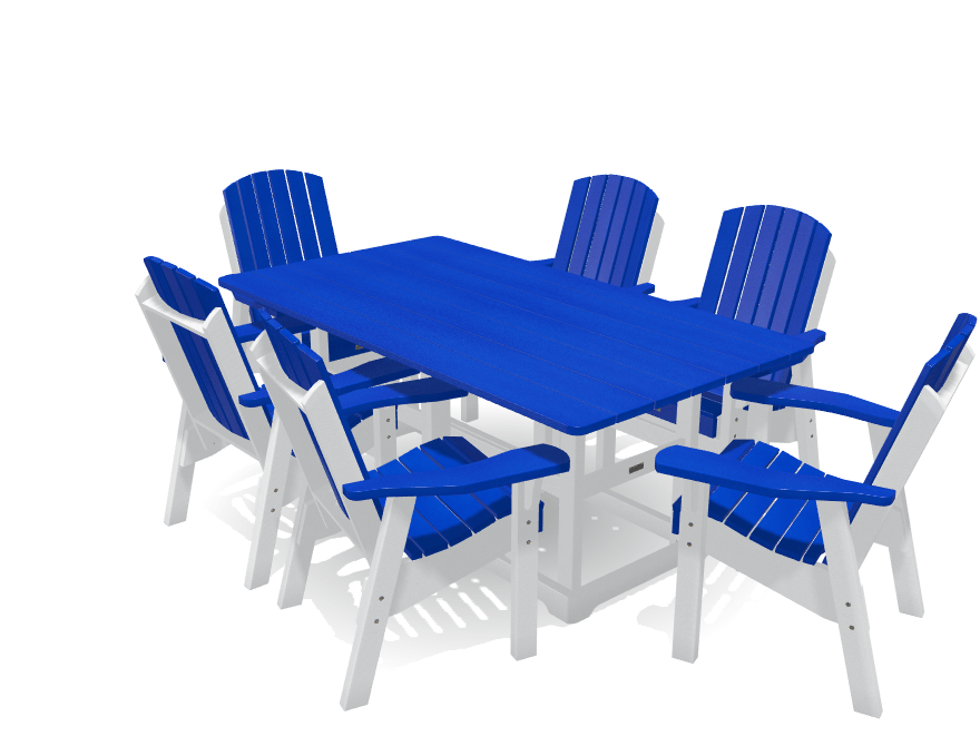 Set 6' Deluxe Dining Table with 6 Chairs, Krahn