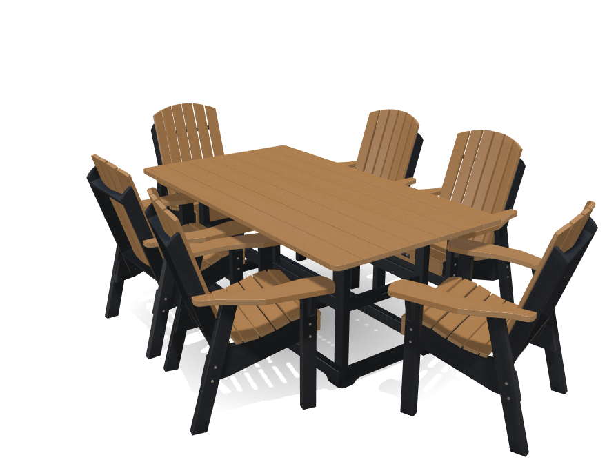 Set 6' Deluxe Dining Table with 6 Chairs, Krahn