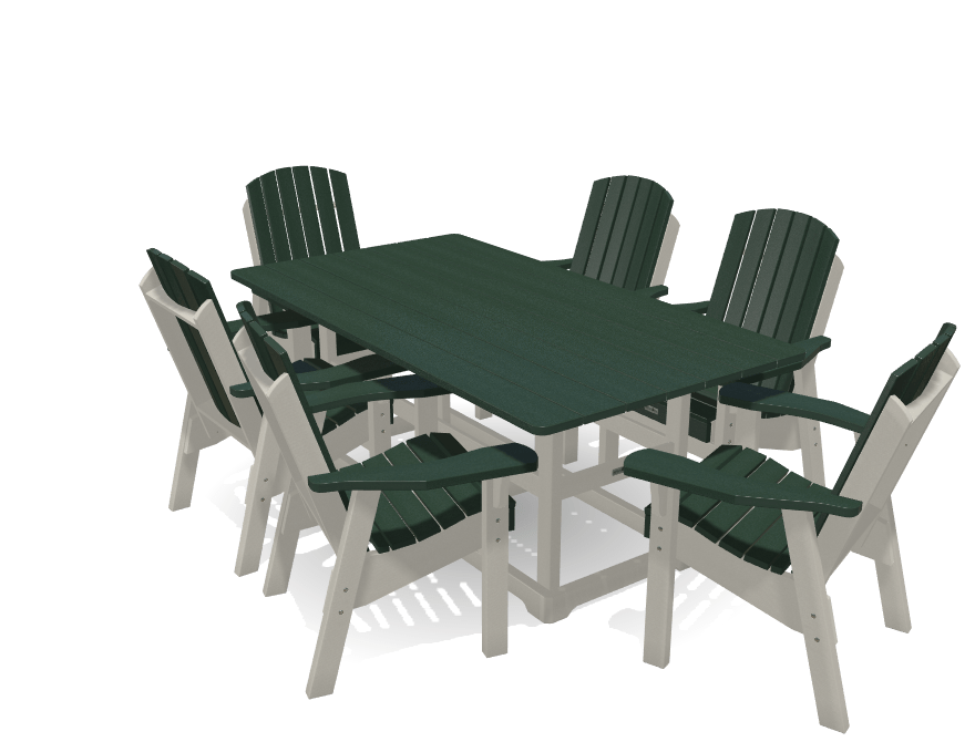 Set 6' Deluxe Dining Table with 6 Chairs, Krahn