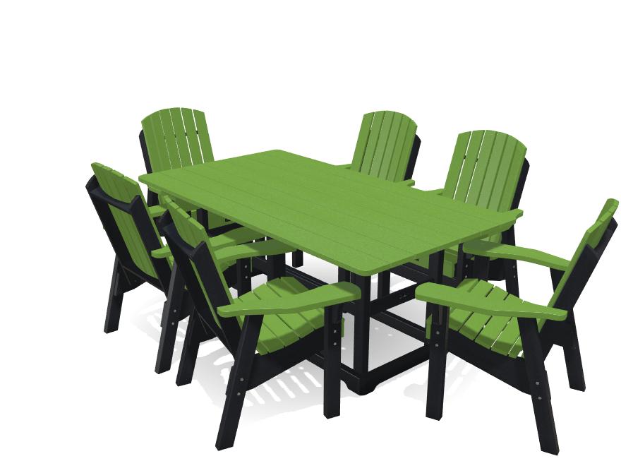 Set 6' Deluxe Dining Table with 6 Chairs, Krahn