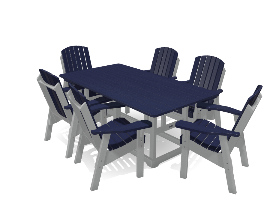 Set 6' Deluxe Dining Table with 6 Chairs, Krahn