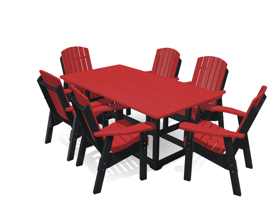 Set 6' Deluxe Dining Table with 6 Chairs, Krahn
