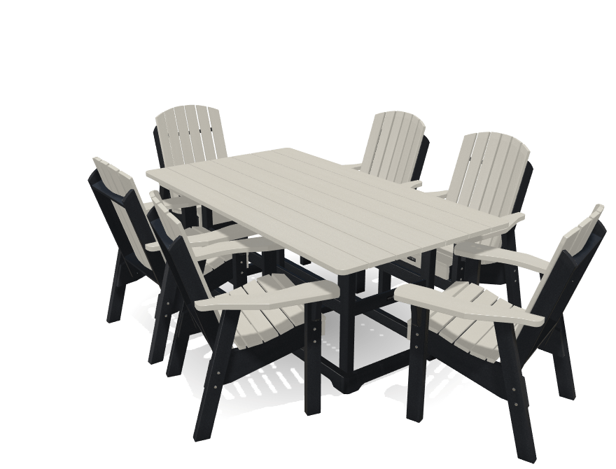 Set 6' Deluxe Dining Table with 6 Chairs, Krahn