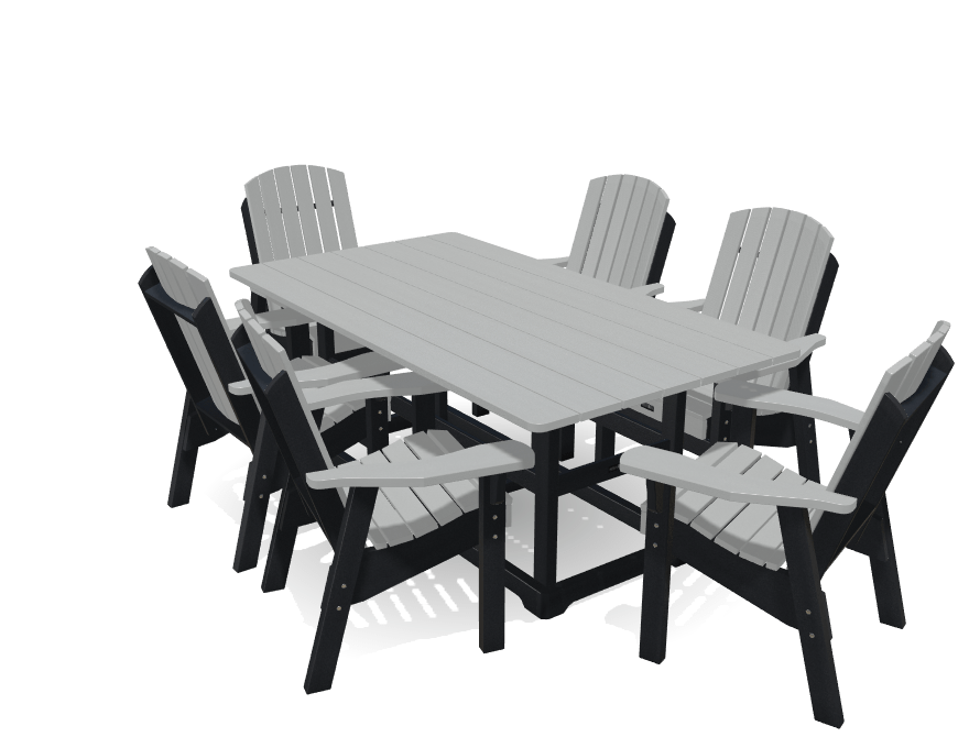 Set 6' Deluxe Dining Table with 6 Chairs, Krahn