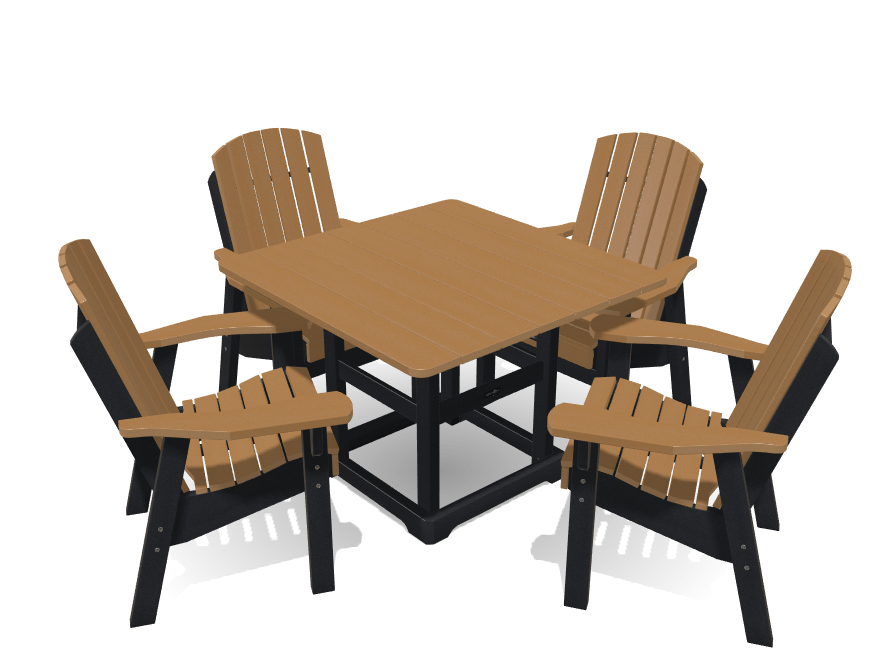 Set 40" Deluxe Dining Table with 4 Chairs, Krahn