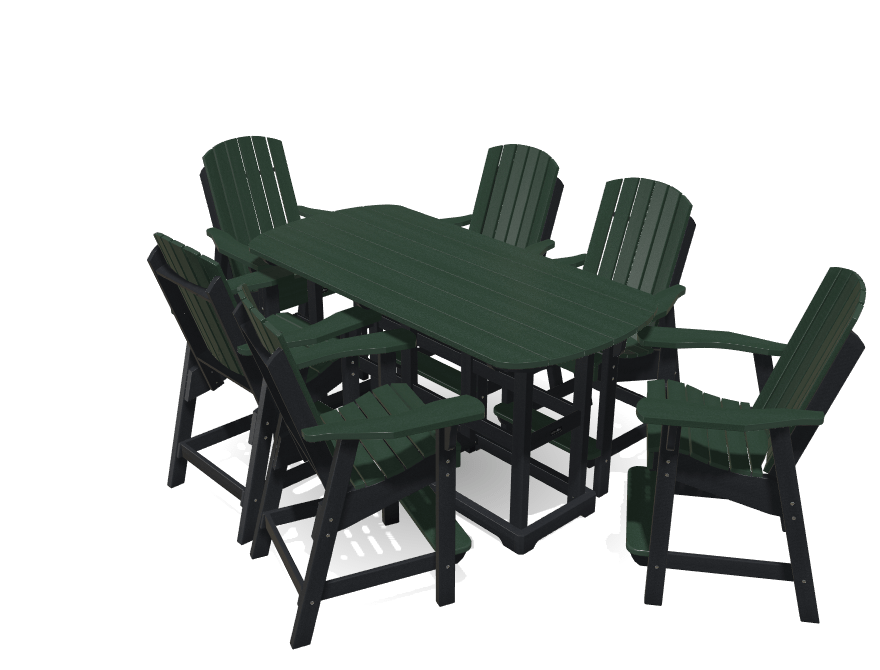 Set 6' Oval Bistro Table with 6 Chairs, Krahn