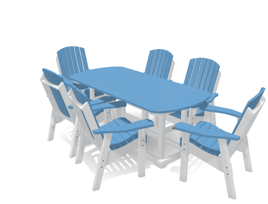 Set 6' Oval Dining Table with 6 Chairs, Krahn