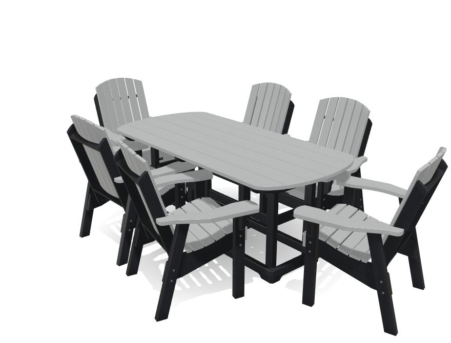 Set 6' Oval Dining Table with 6 Chairs, Krahn