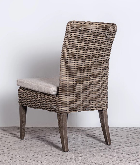 FN61211 * Cubo Dining Side Chair, Creamy Oak Resin