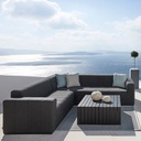 Set07 * Bite 2-pc Sectional, Sooty Fabric by Divano Lounge