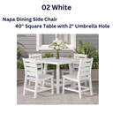 SET 40" Square Premium Dining Table with 4 chairs