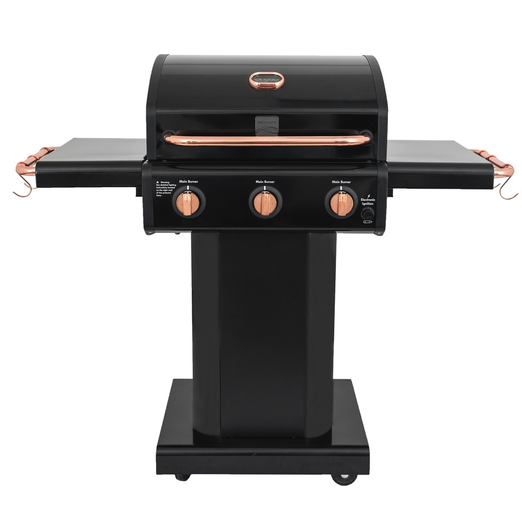 Kenmore-3 Burner Pedestal Gas Grill,