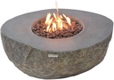 Elementi-Boulder Concrete Fire Pit 43" x 35", Granite