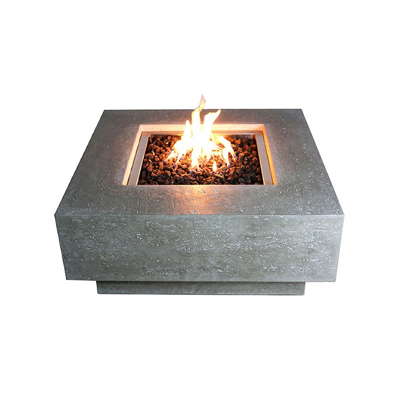 Elementi Manhattan Fire Table, Light Grey Textured