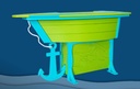 Anchor Boat Bar Set w/4 Swivel Bar Stools, Lime & Aruba