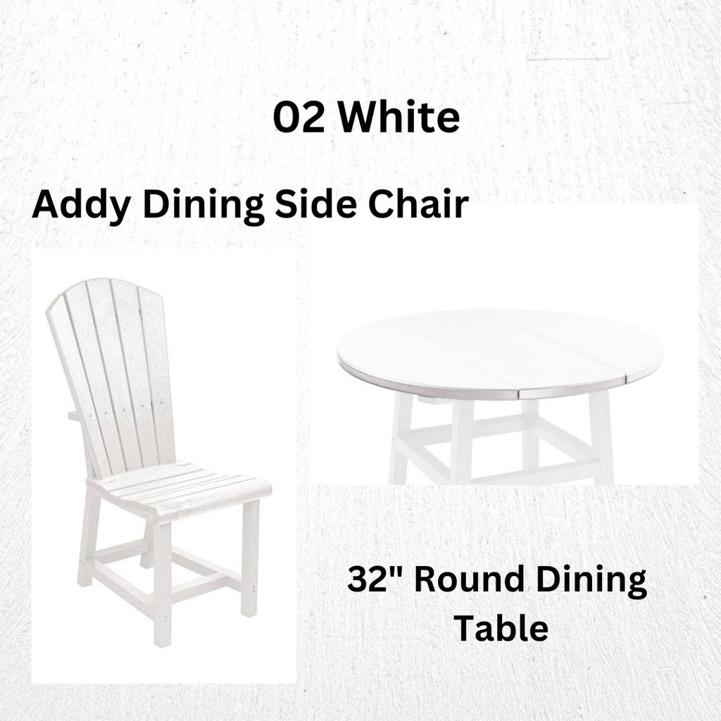 SET 32"Round Dining Table with 2 