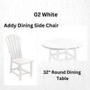 SET 32"Round Dining Table with 2 