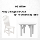 SET 48" Round Dining Table with 4 Chairs