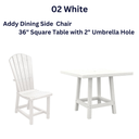 SET 36" Square Premium Dining Table with 4 Chairs