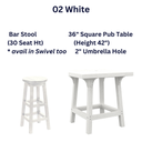 SET 36" Square Premium Pub Table with 4 Chairs